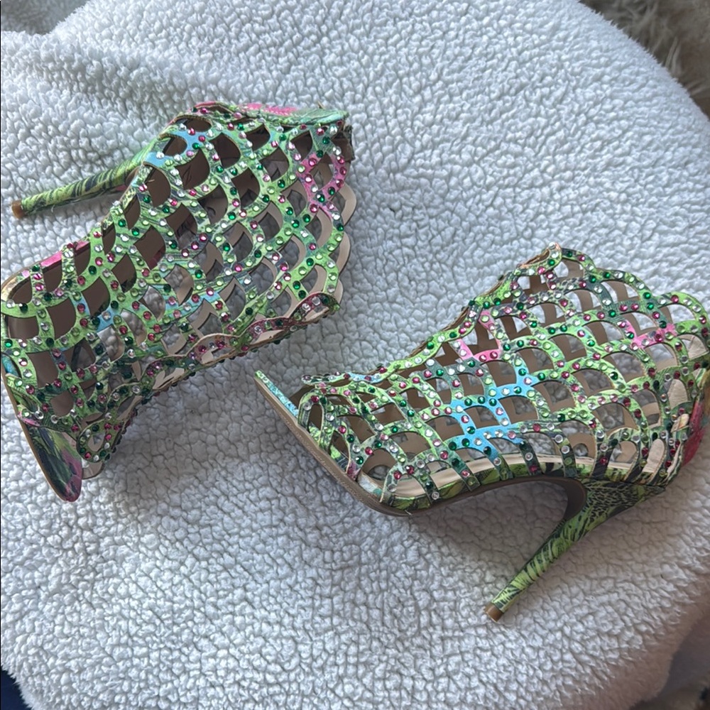 Zigi Soho Green and Blue Stiletto Heels
